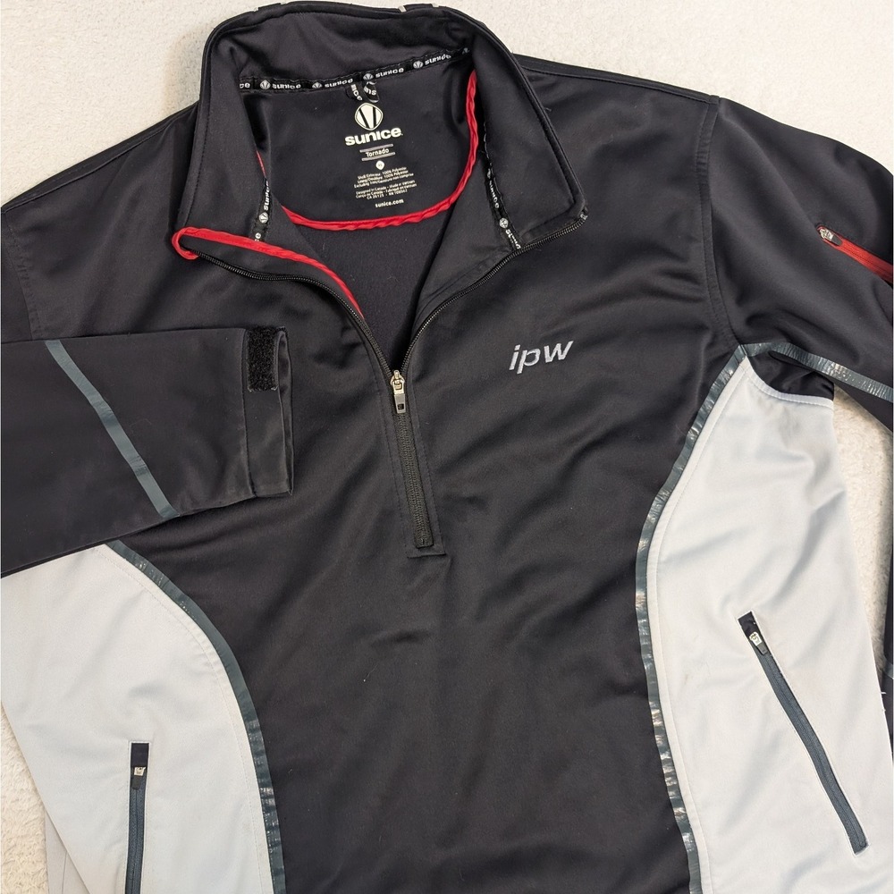 Sunice Jacket Men's XL Black Gray 1/2 Zip Pullover Tornado Pullover Golf